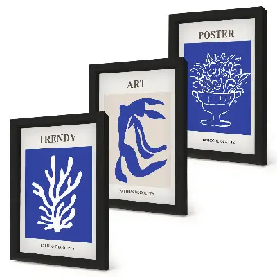 Photo frame wall with Henri Matisse abstract art posters