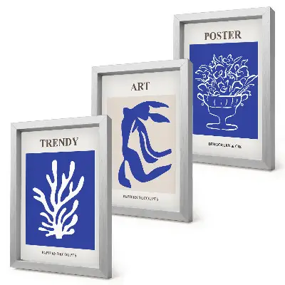 Photo frame wall with Henri Matisse abstract art posters