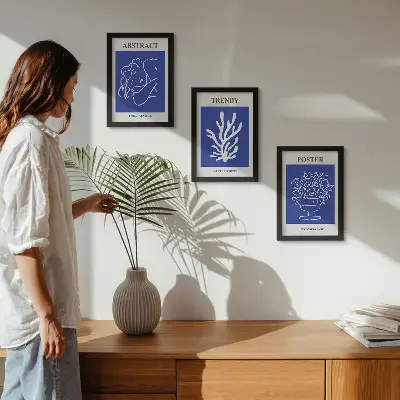 Henri Matisse blue art print set 3-piece wall art set