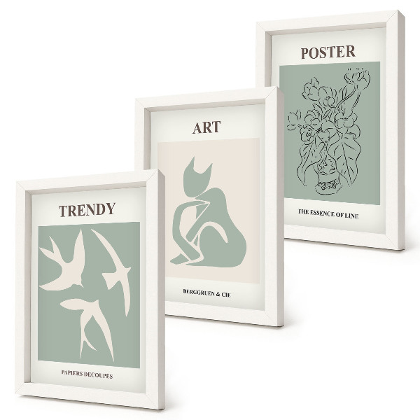 3-piece wall art set Stylish illustrations by Henri Matisse