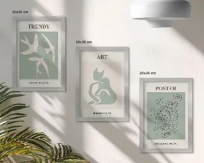 3-piece wall art set featuring stylish illustrations by Henri Matisse