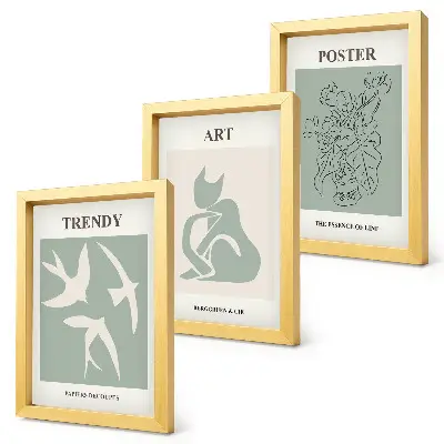 3-piece wall art set featuring stylish illustrations by Henri Matisse