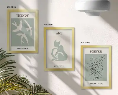 3-piece wall art set featuring stylish illustrations by Henri Matisse