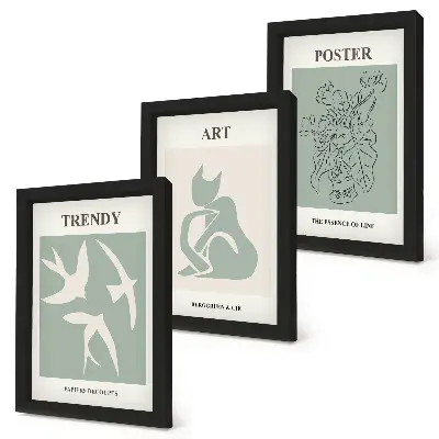 3-piece wall art set featuring stylish illustrations by Henri Matisse