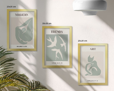 3-piece wall art set Henri Matisse abstract figures in subdued colors