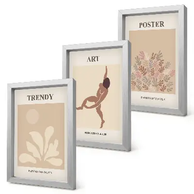 Photo frame wall featuring abstract forms and figures by Henri Matisse