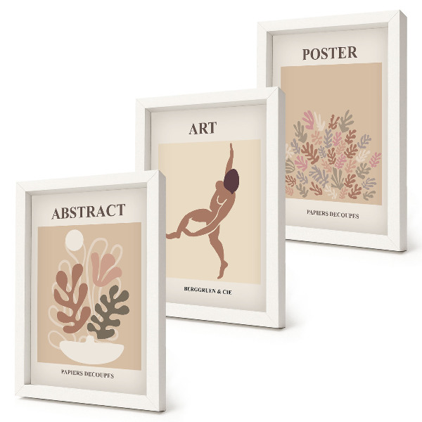 Photo frame wall Stylish abstract compositions by Henri Matisse