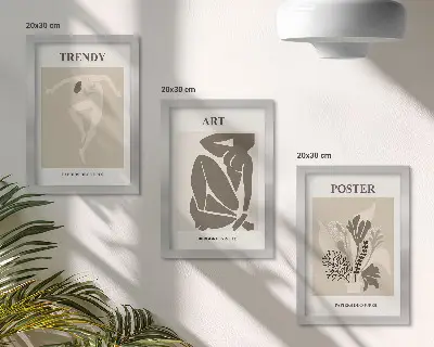 Human Figures with Plants by Henri Matisse framed triptych