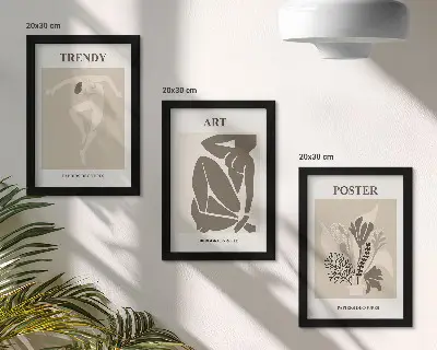 Human Figures with Plants by Henri Matisse framed triptych
