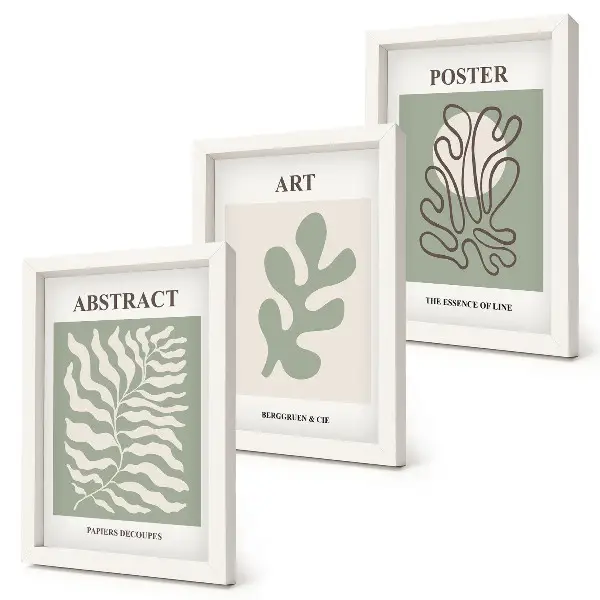 Photo frame wall with Henri Matisse floral pattern posters