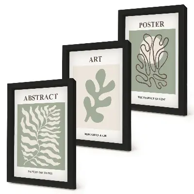 Photo frame wall with Henri Matisse floral pattern posters