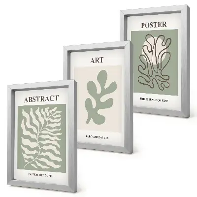 Photo frame wall with Henri Matisse floral pattern posters