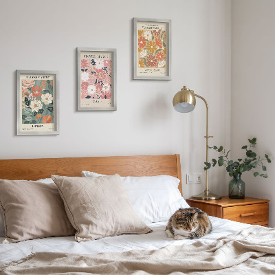 Photo frame wall Floral patterns London Tokyo and Amsterdam posters
