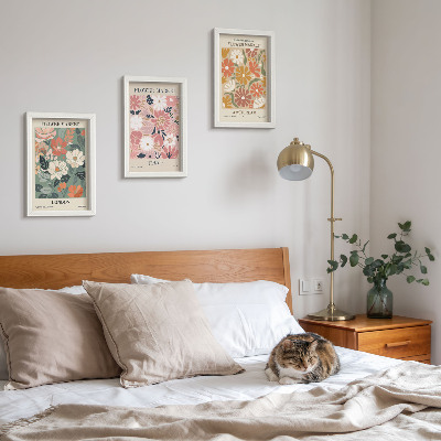 Photo frame wall Floral patterns London Tokyo and Amsterdam posters