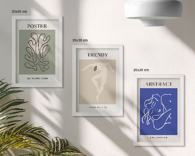 Framed triptych Henri Matisse pastel illustrations
