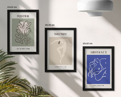 Framed triptych Henri Matisse pastel illustrations