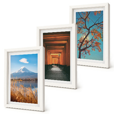 Photo frame wall Japanese landscapes, nature and architecture of Asia