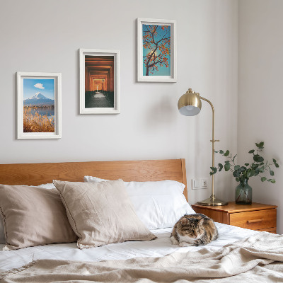 Photo frame wall Japanese landscapes, nature and architecture of Asia