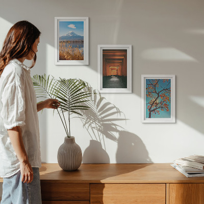 Photo frame wall Japanese landscapes, nature and architecture of Asia