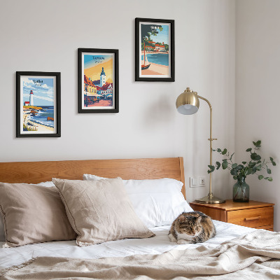 Photo frame wall Views of Polish cities Ustka Tarnów Sopot