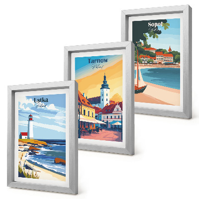 Photo frame wall Views of Polish cities Ustka Tarnów Sopot