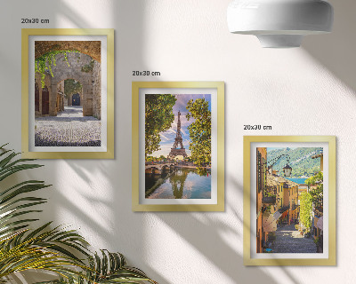 3-piece wall art set Beautiful streets, historic architecture, Eiffel Tower