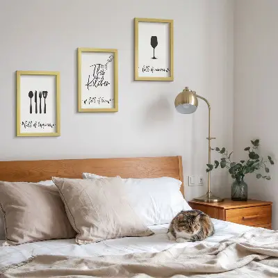 3-piece kitchen utensil wall art set with kitchen-themed inscriptions