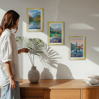 Photo frame wall Mountain lakes with water and surrounding natural landscapes