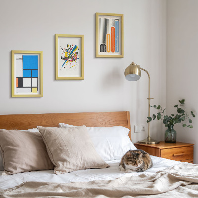 3-piece wall art set Abstract modern compositions with geometric shapes