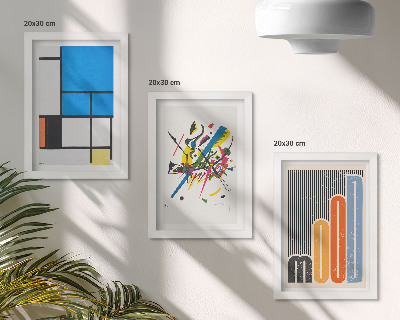 3-piece wall art set Abstract modern compositions with geometric shapes