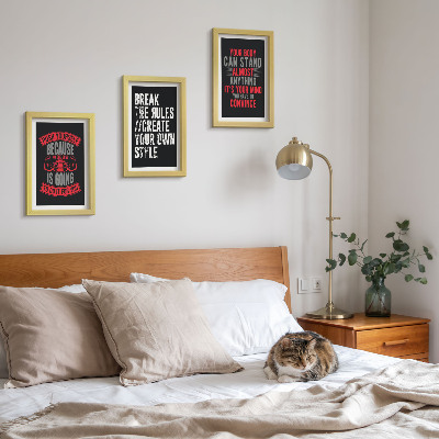 3-piece wall art set Motivation for training and self-development slogans