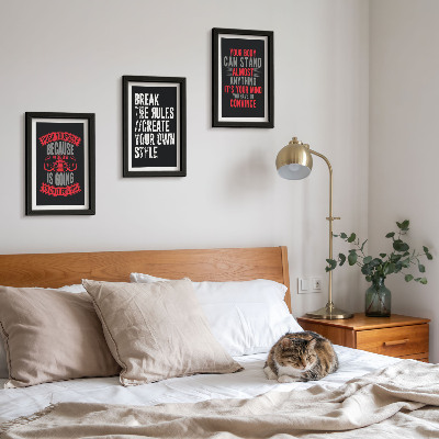3-piece wall art set Motivation for training and self-development slogans