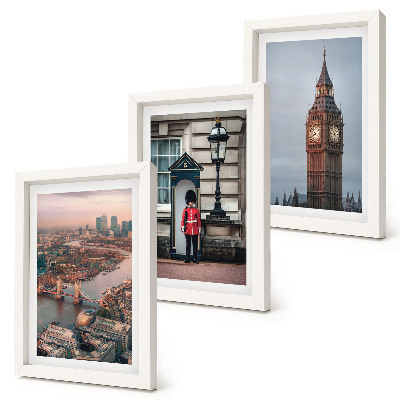 Photo frame wall Views of London with the bridge and the Big Ben guard