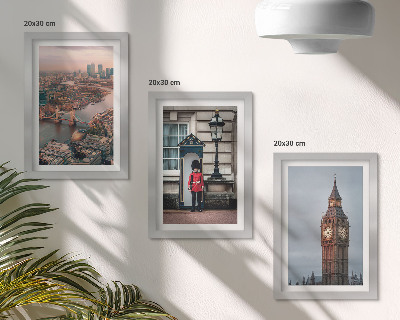 Photo frame wall Views of London with the bridge and the Big Ben guard