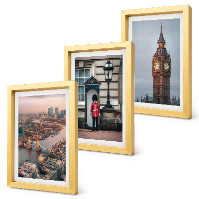 Photo frame wall Views of London with the bridge and the Big Ben guard