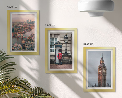 Photo frame wall Views of London with the bridge and the Big Ben guard