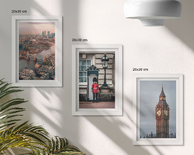 Photo frame wall Views of London with the bridge and the Big Ben guard