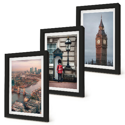 Photo frame wall Views of London with the bridge and the Big Ben guard