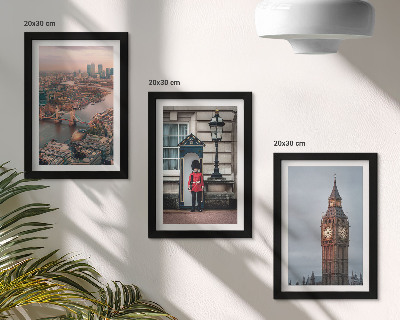 Photo frame wall Views of London with the bridge and the Big Ben guard