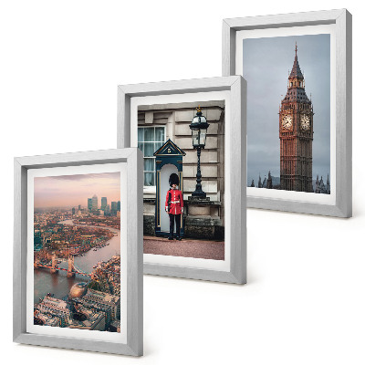 Photo frame wall Views of London with the bridge and the Big Ben guard