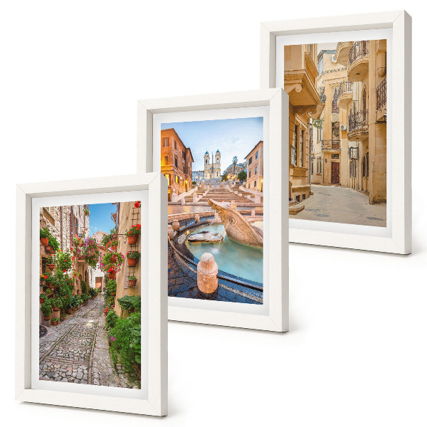 Photo frame wall Charming streets and fountains in picturesque architecture