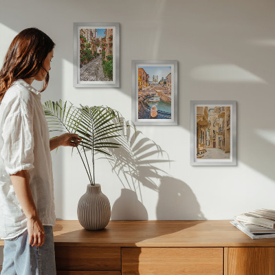 Photo frame wall Charming streets and fountains in picturesque architecture