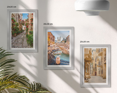 Photo frame wall Charming streets and fountains in picturesque architecture