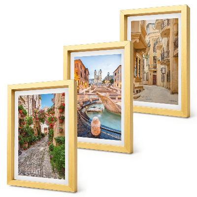 Photo frame wall Charming streets and fountains in picturesque architecture