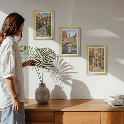 Photo frame wall Charming streets and fountains in picturesque architecture