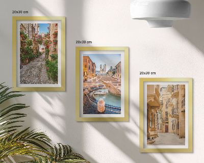 Photo frame wall Charming streets and fountains in picturesque architecture