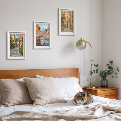 Photo frame wall Charming streets and fountains in picturesque architecture