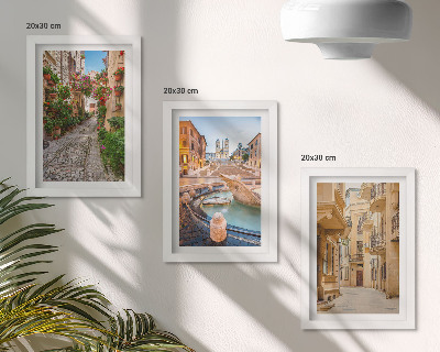 Photo frame wall Charming streets and fountains in picturesque architecture