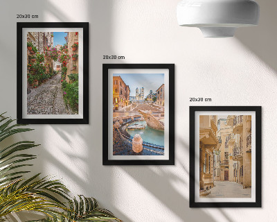 Photo frame wall Charming streets and fountains in picturesque architecture