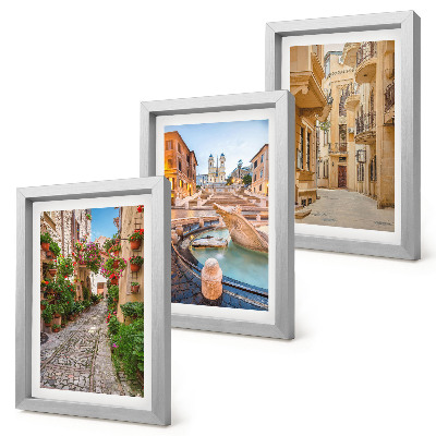 Photo frame wall Charming streets and fountains in picturesque architecture